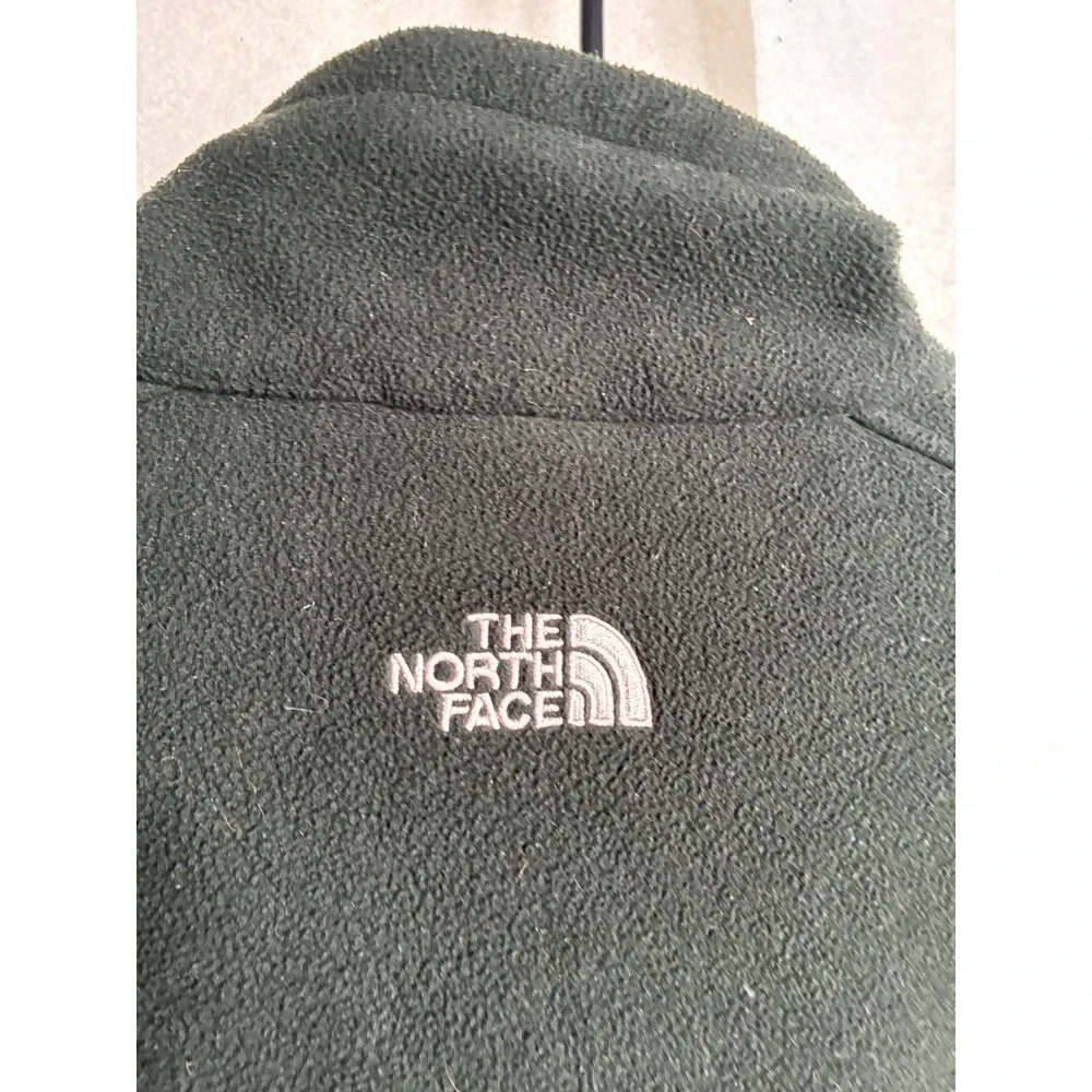 The North Face TKA 100 Fleece Jacket Mens Medium Green Full Zip Mock Neck A484